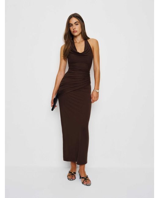 Reformation Brown Niccola Knit Dress