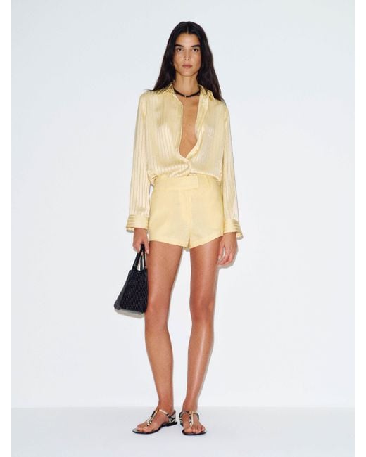 Reformation Natural Camden Linen Short 0