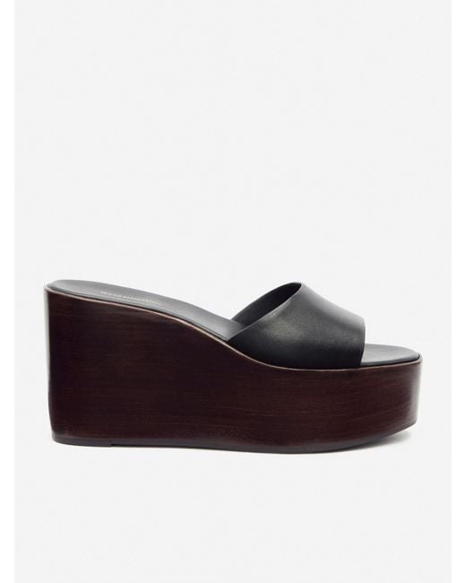 Reformation Black Jordan Wedge Sandal