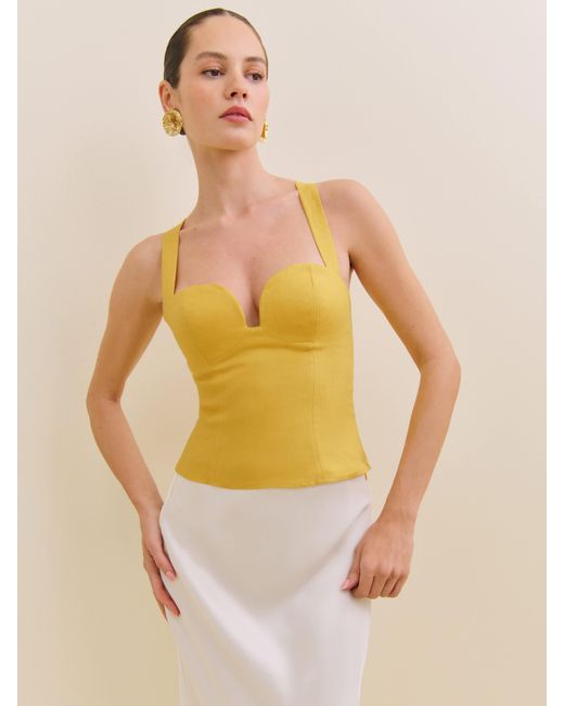Reformation Multicolor Nola Linen Top 4