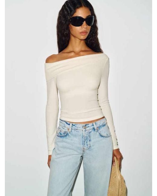 Reformation Natural Elio Knit Top