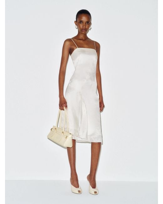 Reformation White Vintage Tabi Dress Silk