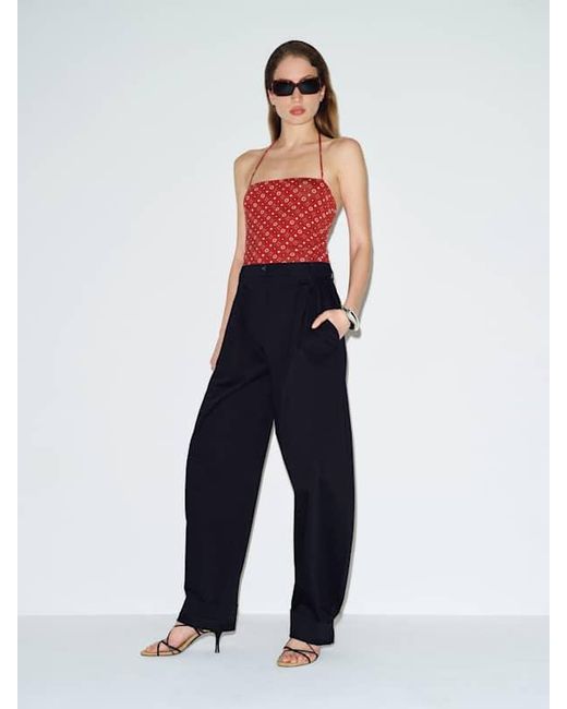Reformation Blue Joni Knit Top