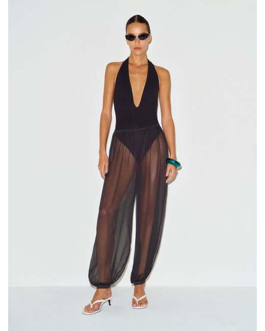 Reformation White Aven Pant Sheer