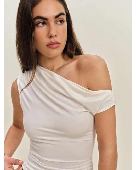 Reformation Belle Knit Top in Gray | Lyst