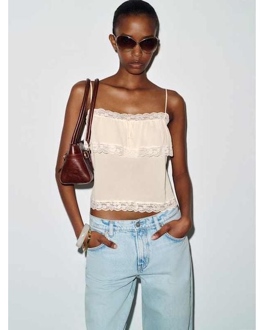 Reformation White Masiey Top Lace