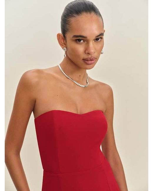 Reformation Red Aivana Dress 6