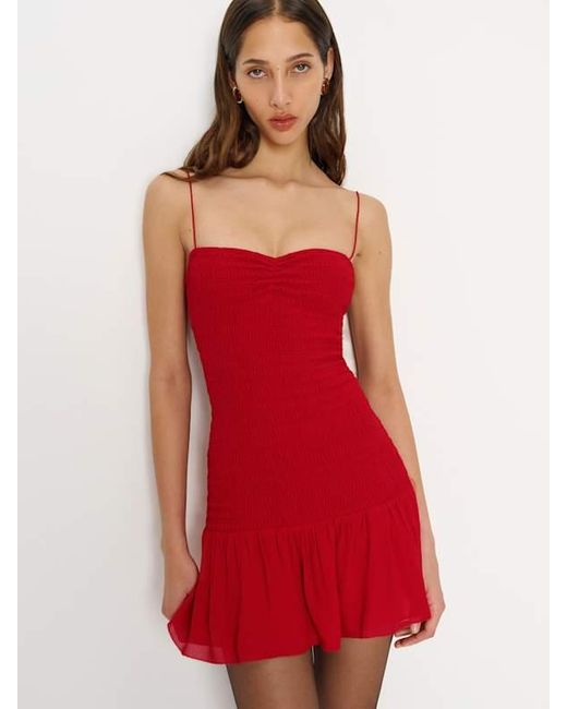 Reformation Red Janessa Dress 6