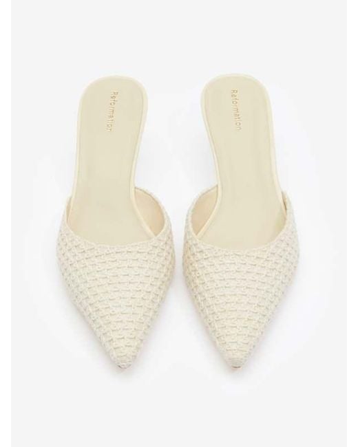 Reformation Natural Wilda Kitten Mule