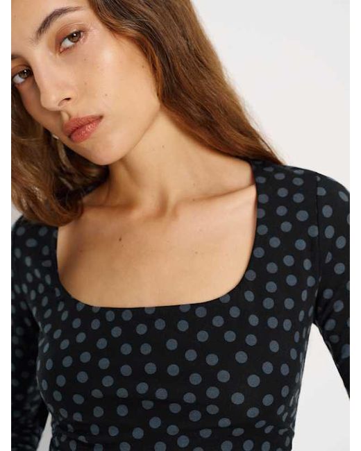 Reformation Black Kayla Knit Top