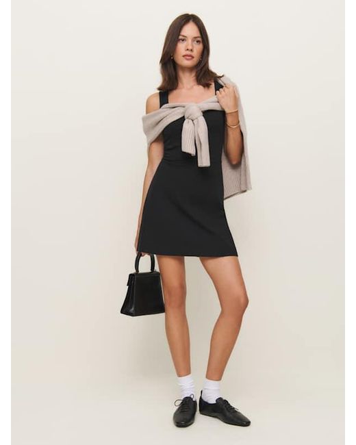 Reformation Rai Knit Dress in Black | Lyst