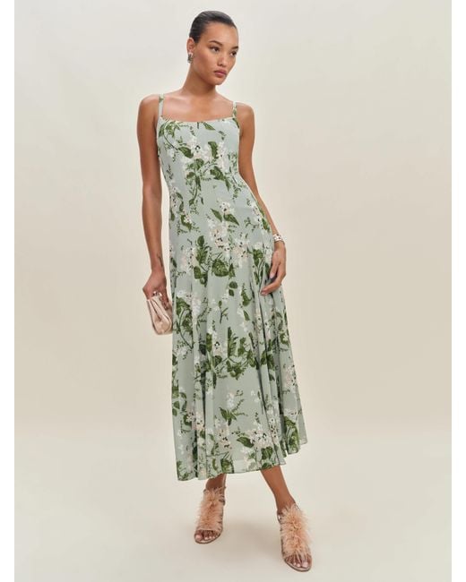 Reformation Green Katalina Dress 0