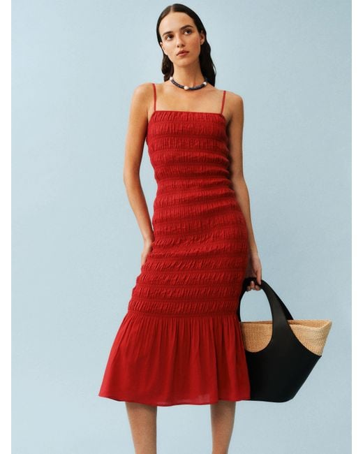 Reformation Red Seren Dress 10
