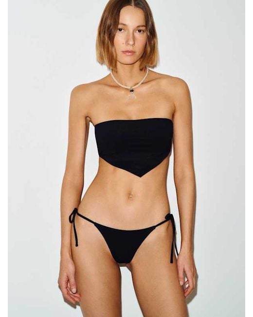 Reformation White Amalfi Bikini Top
