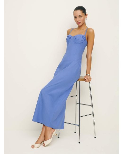 Reformation Blue Stormi Dress 8