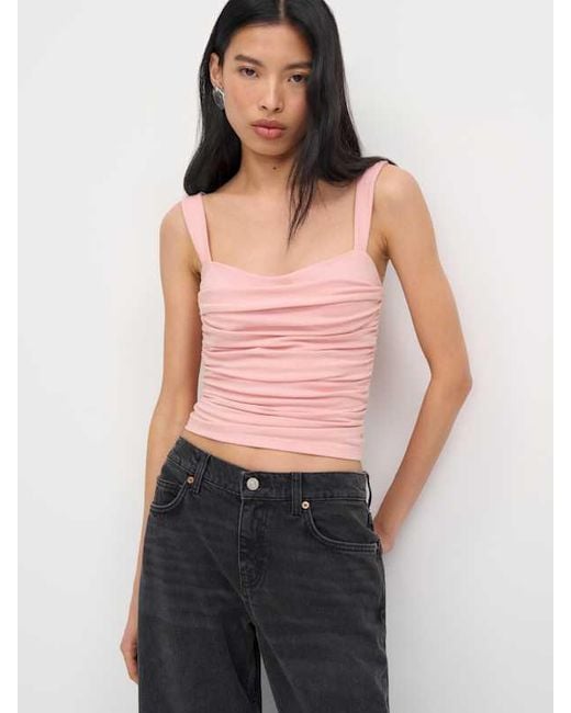 Reformation Pink Trish Knit Top