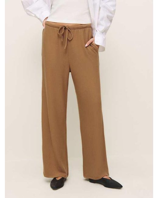 Reformation White Olina Knit Pant