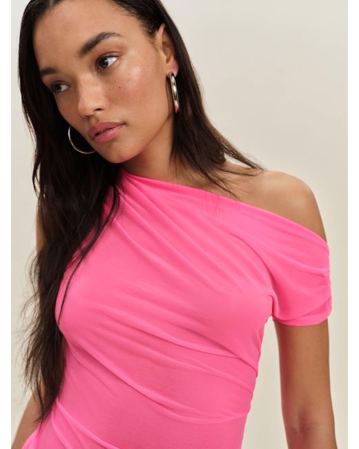 Reformation Pink Belle Knit Top
