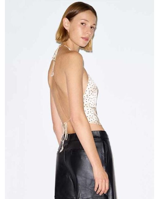 Reformation White Reese Silk Top 0