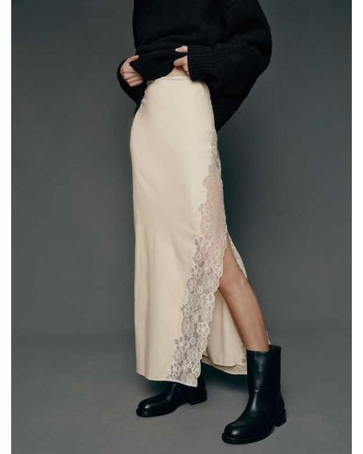 Reformation Black Noah Skirt Lace 4