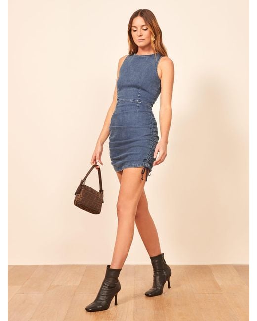 Denim dress reformation sale