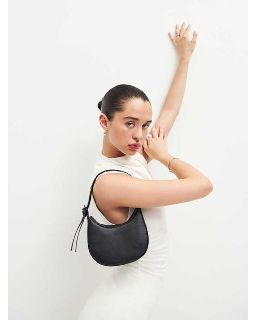 Reformation White Mini Rosetta Shoulder Bag Leather