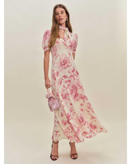 Reformation Pink Chrissie Dress 6