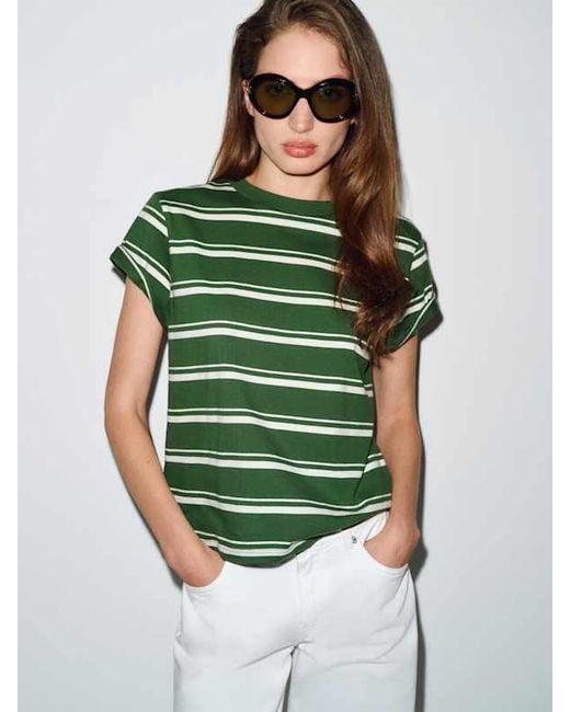 Reformation Green Rowan Crew T-Shirt