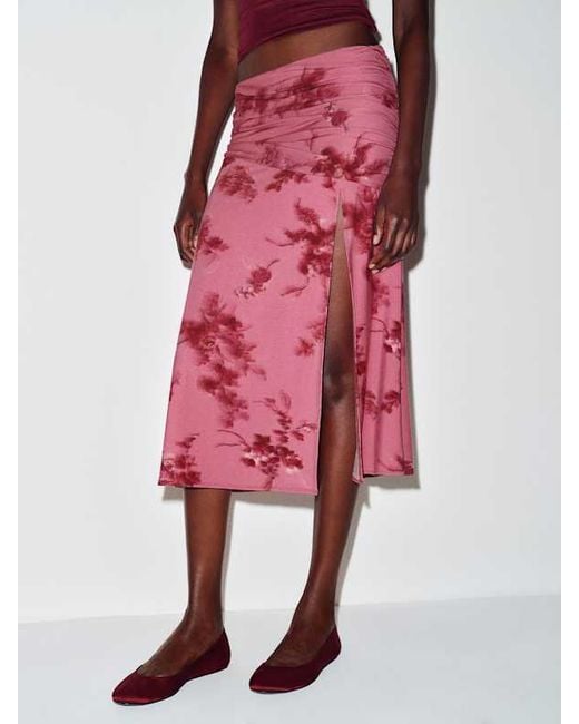 Reformation Red Sadie Knit Skirt