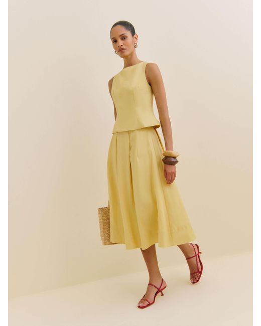 Reformation Natural Moya Linen Two Piece 0