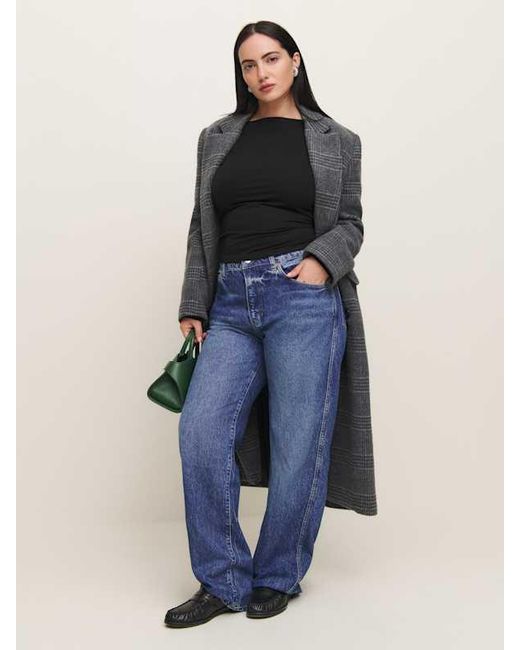 Reformation Blue Wiley Knit Top Es