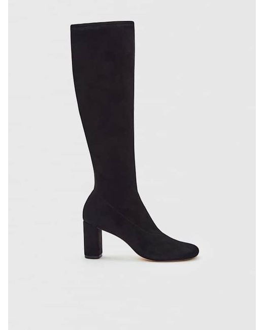 Reformation Red Belinda Knee High Boot Stretch Suede 6