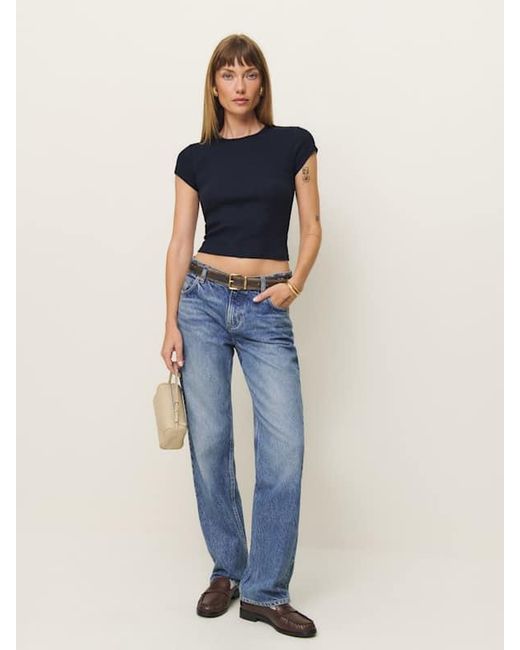 Reformation Blue Muse T-Shirt