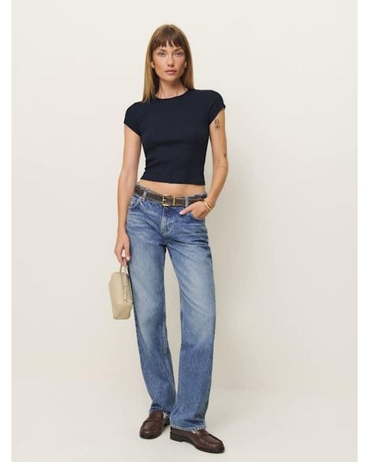 Reformation Blue Muse T-Shirt