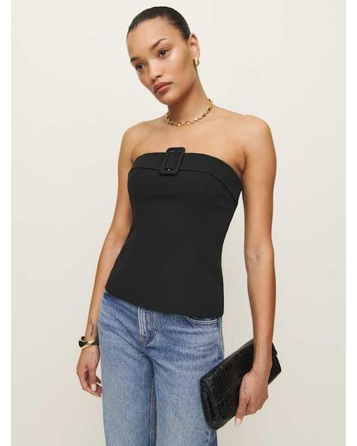 Reformation Blue Aradia Top