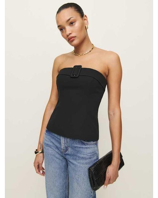 Reformation Blue Aradia Top