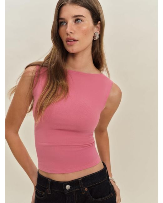 Reformation Pink Dusk Knit Top