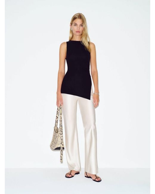 Reformation White Walker Knit Top