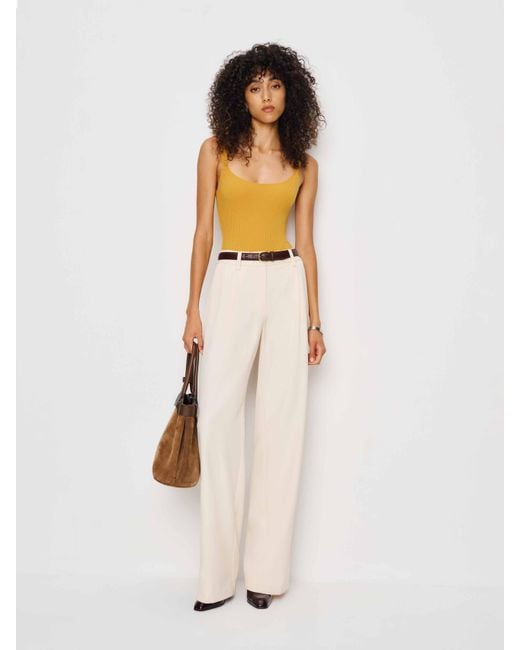 Reformation White Amy Bodysuit