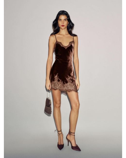 Reformation White Angele Velvet Dress 4