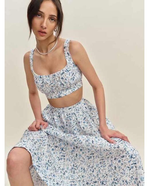 Reformation Natural Shannon Linen Two Piece