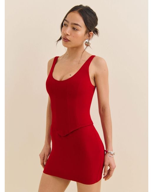 Reformation Red Allen Dress 2