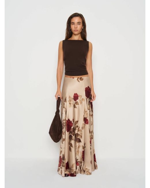 Reformation Natural Sera Silk Skirt 2