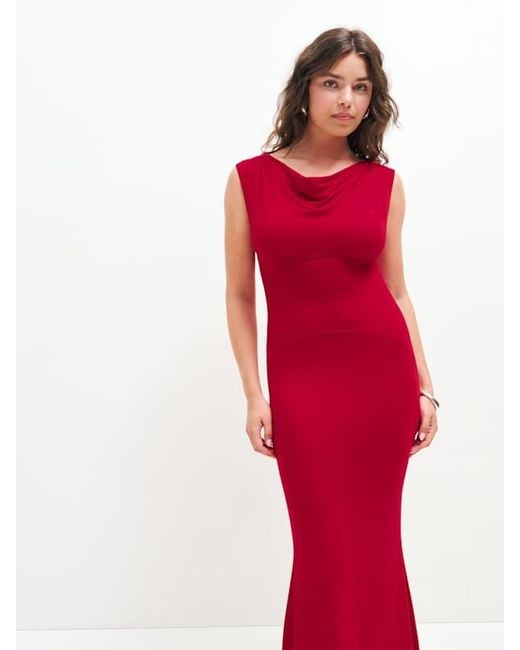 Reformation Red Seona Knit Dress