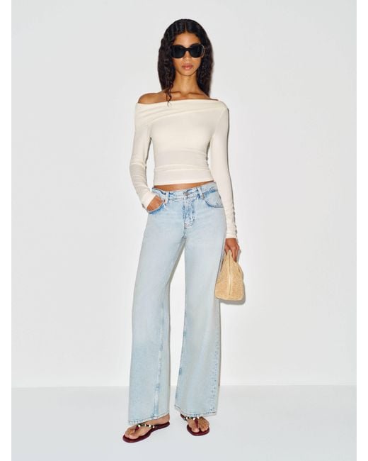 Reformation Natural Elio Knit Top