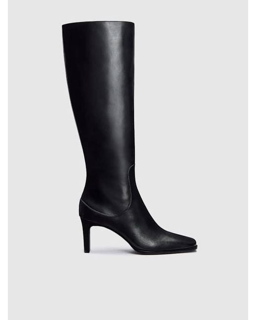 Reformation Black Claudette Knee Boot Leather 5