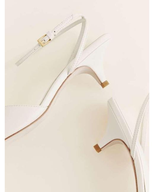 Reformation Natural Drew Kitten Heeled Sandal 6
