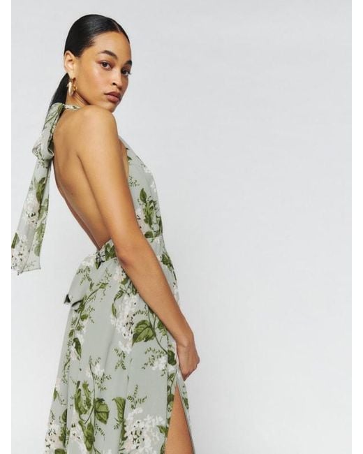 Reformation Green Andee Dress