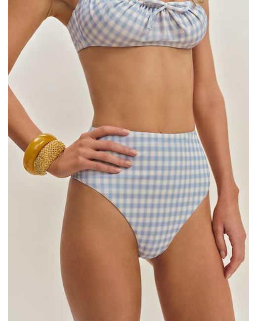 Reformation White Ana Bikini Bottom