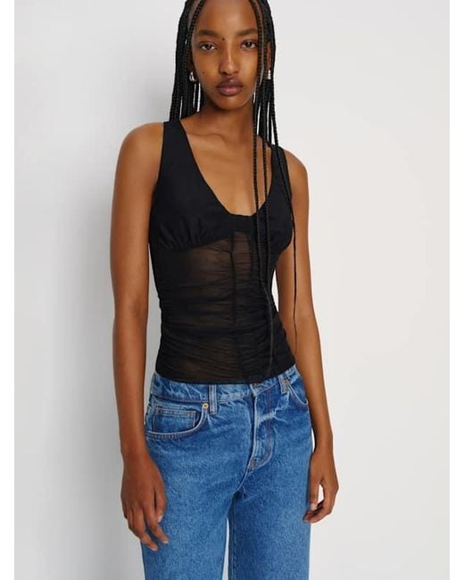 Reformation Blue Valentine Knit Top